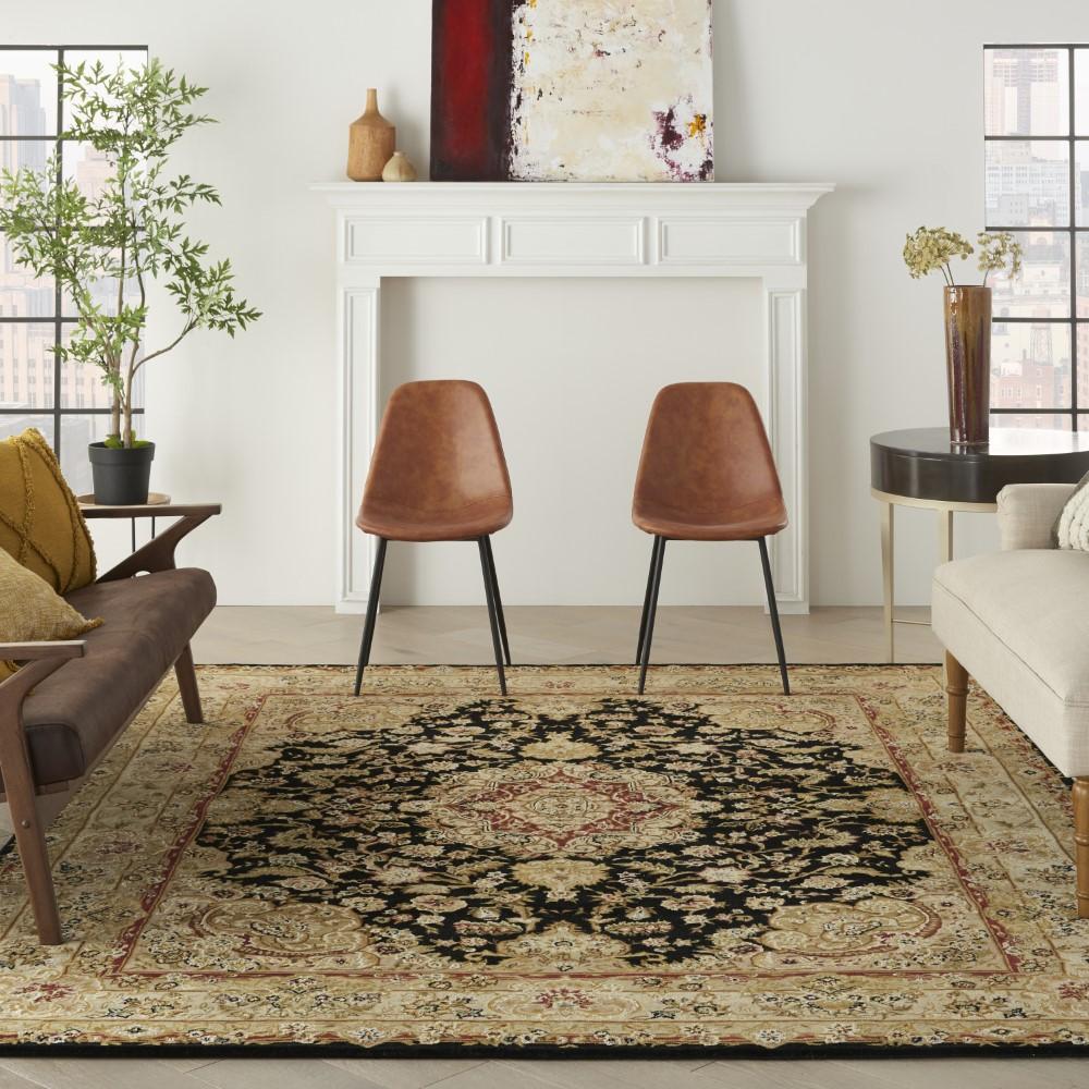 Nourison - 2000 2028 Black 86in x 116in Area Rug - 2028-99446683007 veiw 2