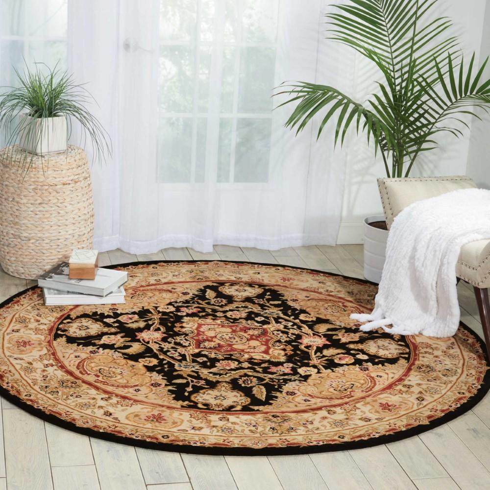 Nourison - 2000 2028 Black 8 x Round Area Rug - 2028-99446686060 veiw 2