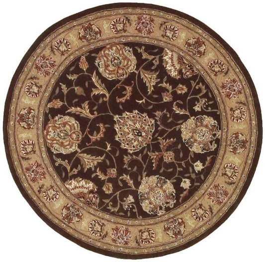 Nourison - 2000 2206 Brown 4 x Round Area Rug - 2206-99446730145 veiw 1