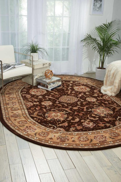 Nourison - 2000 2206 Brown 76in x 96in OVAL Area Rug - 2206-99446730503 veiw 2