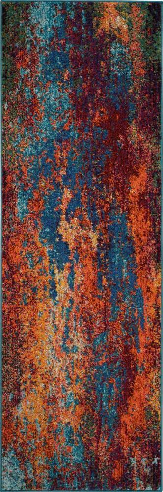 Nourison - Celestial CES08 Blue and Red 2 x 6 Hallway Rug - CES08-99446460479 veiw 1