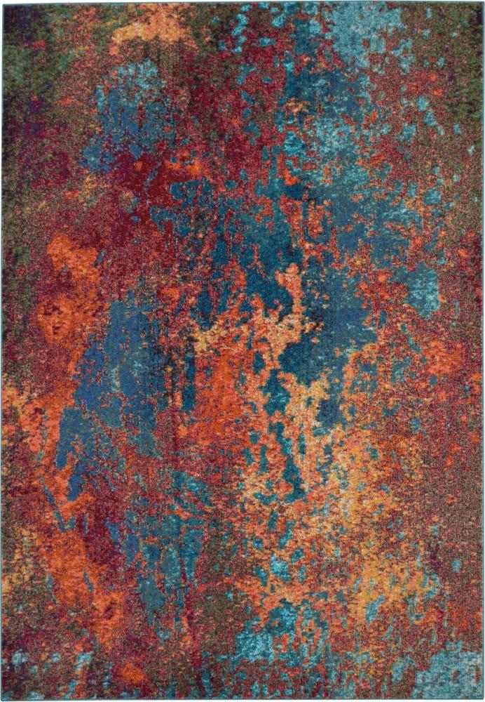 Nourison - Celestial CES08 Blue and Red 67in x 97in Large Rug - CES08-99446460547 veiw 1