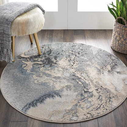 Nourison - Maxell MAE08 Bone 53in x Round Area Rug - MAE08-99446457141 veiw 2