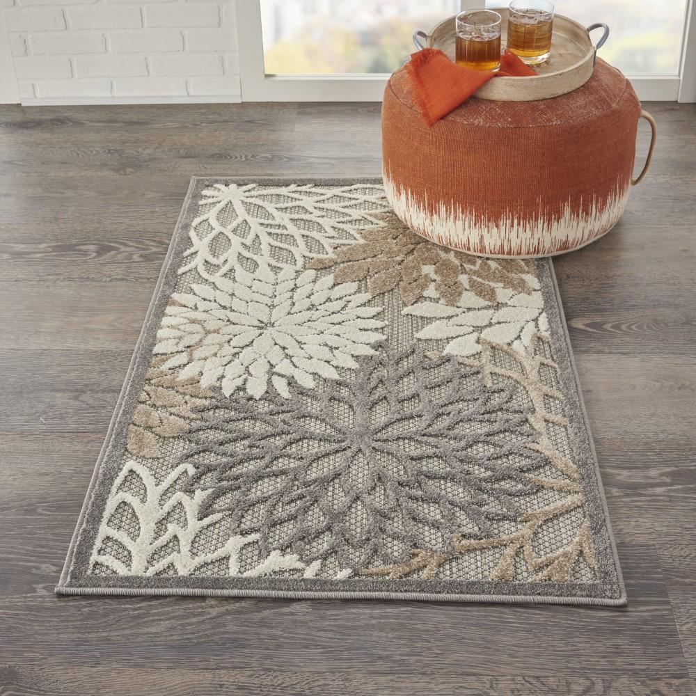 Nourison - Aloha 28in x 4 Cream Patio Area Rug - ALH05-99446738929 veiw 2