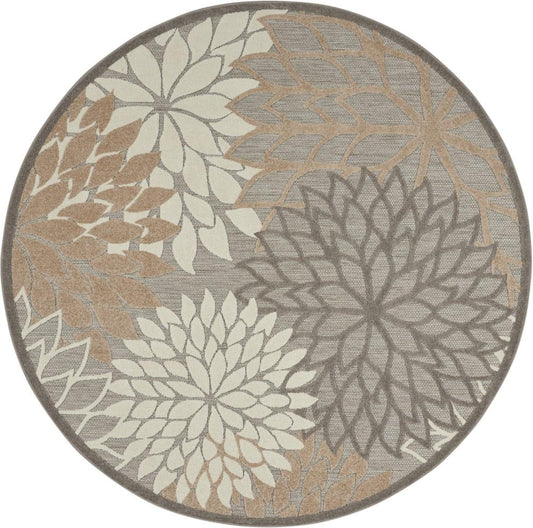 Nourison - Aloha 4 x Round Cream Patio Area Rug - ALH05-99446739025 veiw 1