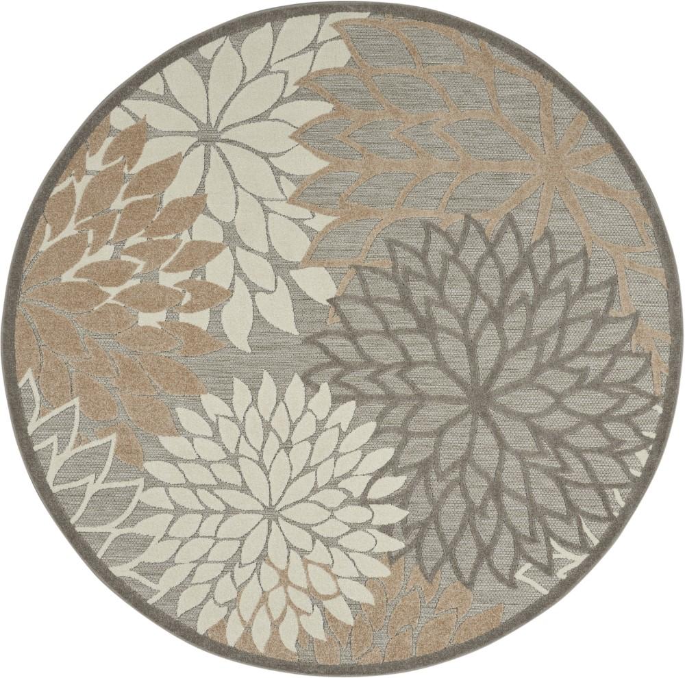 Nourison - Aloha 710in x Round Cream Patio Area Rug - ALH05-99446739056 veiw 1