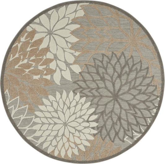 Nourison - Aloha 710in x Round Cream Patio Area Rug - ALH05-99446739056 veiw 1