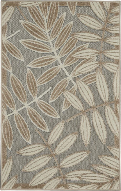 Nourison - Aloha 28in x 4 Cream Patio Area Rug - ALH18-99446739322 veiw 1