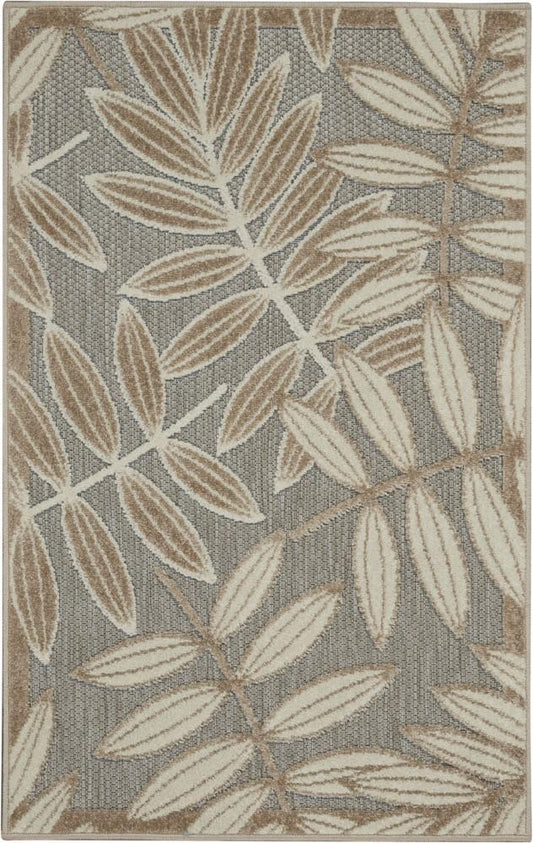 Nourison - Aloha 28in x 4 Cream Patio Area Rug - ALH18-99446739322 veiw 1