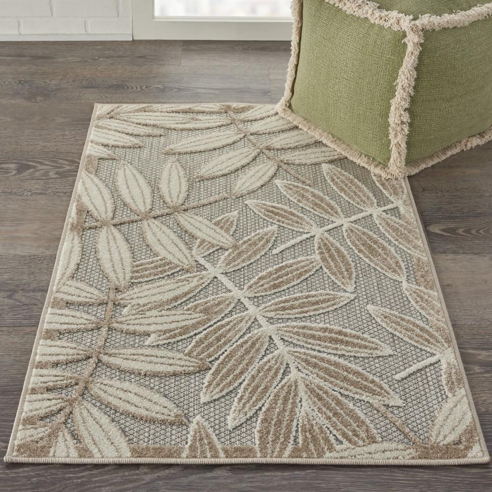 Nourison - Aloha 28in x 4 Cream Patio Area Rug - ALH18-99446739322 veiw 2