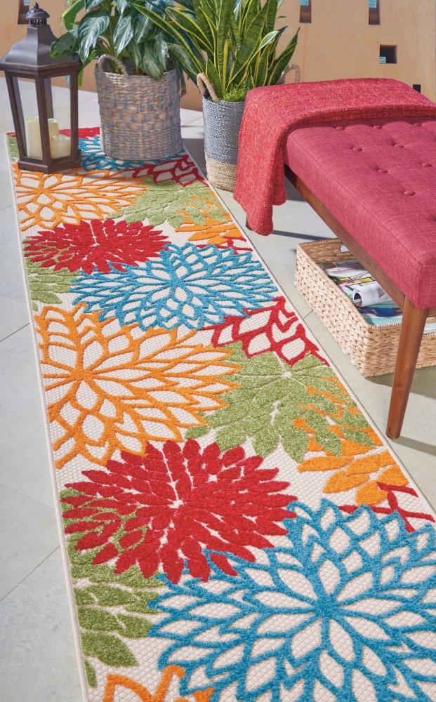 Nourison - Aloha 23in x 12 Green, Multicolor Hallway Area Rug - ALH05-99446723048 veiw 2