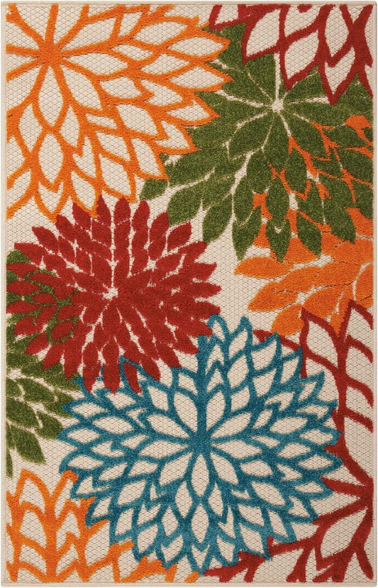 Nourison - Aloha ALH05 Green 28in x 4 Indoor-outdoor Area Rug - ALH05-99446299024 veiw 1