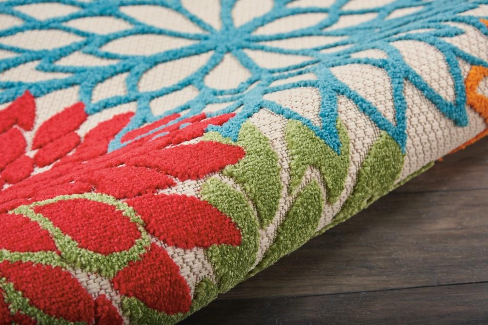 Nourison - Aloha ALH05 Green 4 x Round Indoor-outdoor Area Rug - ALH05-99446421890 veiw 3