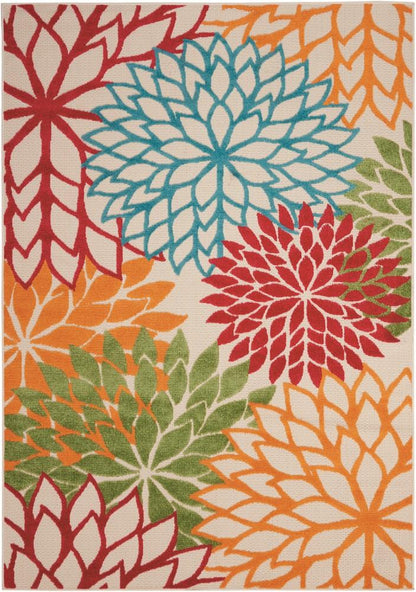 Nourison - Aloha ALH05 Green 53in x 75in Indoor-outdoor Area Rug - ALH05-99446242686 veiw 1