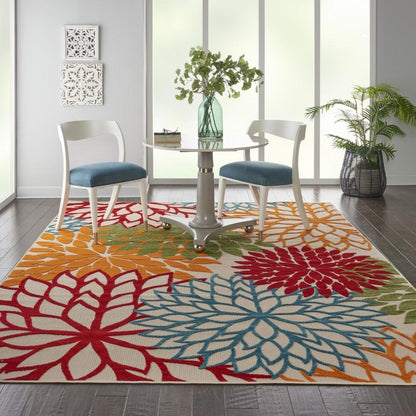 Nourison - Aloha 7 x 10 Green, Multicolor Area Rug - ALH05-99446723086 veiw 2