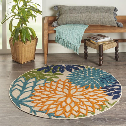 Nourison - Aloha ALH05 Multicolor 53in x Round Indoor-outdoor Area Rug - ALH05-99446066879 veiw 2