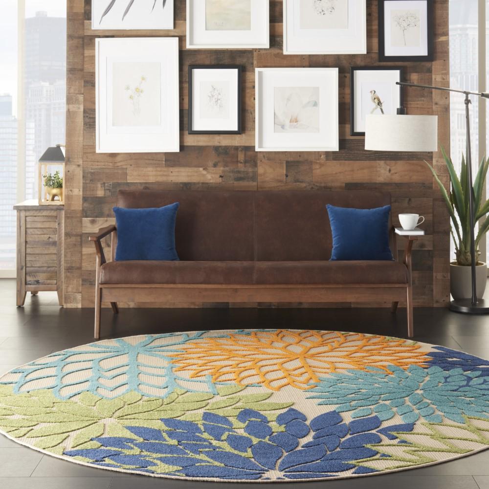 Nourison - Aloha ALH05 Multicolor 710in x Round Large Indoor-outdoor Rug - ALH05-99446067197 veiw 2