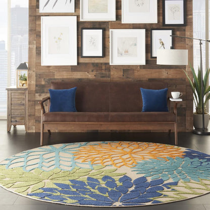 Nourison - Aloha ALH05 Multicolor 710in x Round Large Indoor-outdoor Rug - ALH05-99446067197 veiw 2