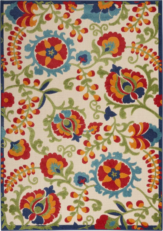 Nourison - Aloha ALH17 Multicolor 53in x 75in Indoor-outdoor Area Rug - ALH17-99446376572 veiw 1