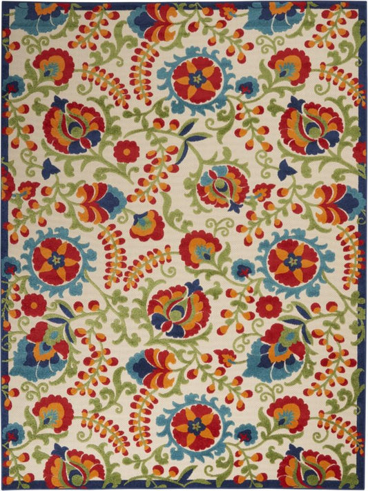 Nourison - Aloha ALH17 Multicolor 96in x 13 Oversized Indoor-outdoor Rug - ALH17-99446376602 veiw 1