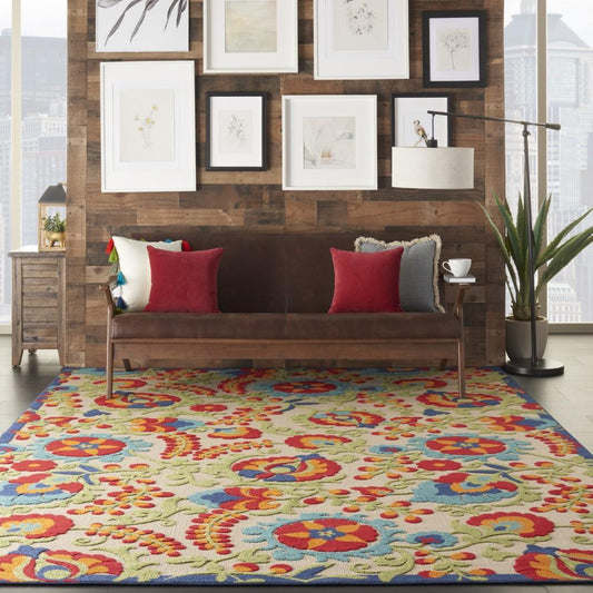 Nourison - Aloha ALH17 Multicolor 96in x 13 Oversized Indoor-outdoor Rug - ALH17-99446376602 veiw 2