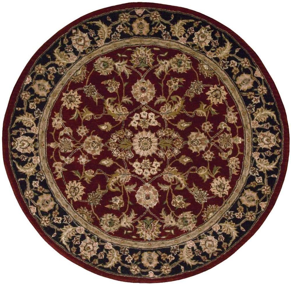 Nourison - 2000 2002 Dark Red Multicolor 4 x Round Area Rug - 2002-99446542953 veiw 1