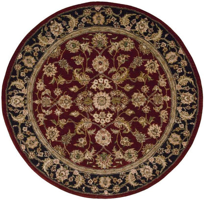 Nourison - 2000 2002 Dark Red Multicolor 4 x Round Area Rug - 2002-99446542953 veiw 1