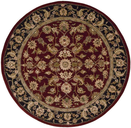 Nourison - 2000 2002 Dark Red Multicolor 4 x Round Area Rug - 2002-99446542953 veiw 1