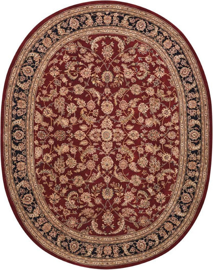 Nourison - 2000 2002 Dark Red Multicolor 76in x 96in OVAL Area Rug - 2002-99446862280 veiw 1