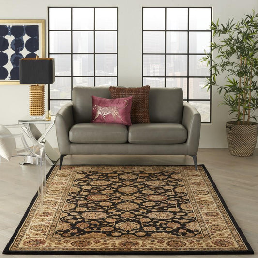 Nourison - 2000 2204 Navy Blue 56in x 86in Area Rug - 2204-99446300218 veiw 2