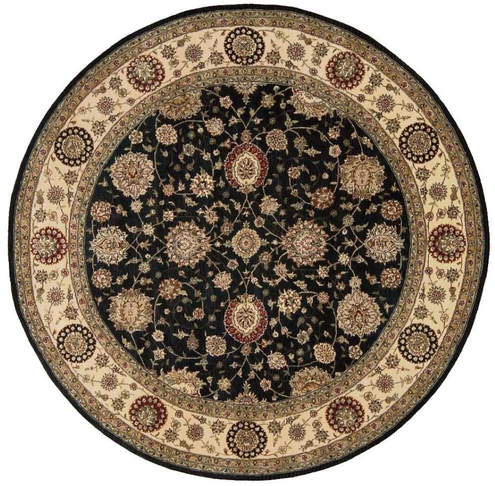 Nourison - 2000 2204 Navy Blue 8 x Round Area Rug - 2204-99446300751 veiw 1