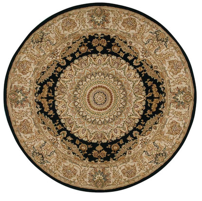 Nourison - 2000 2233 Black 4 x Round Area Rug - 2233-99446533920 veiw 1