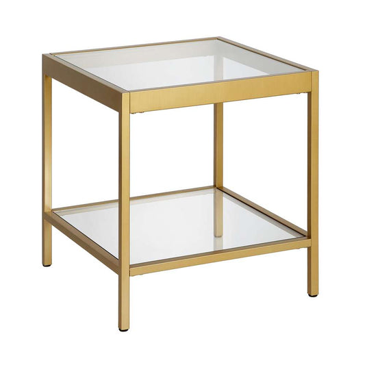 Hudson & Canal - Alexis 20in Wide Square Side Table in Brass - ST0381 veiw 1