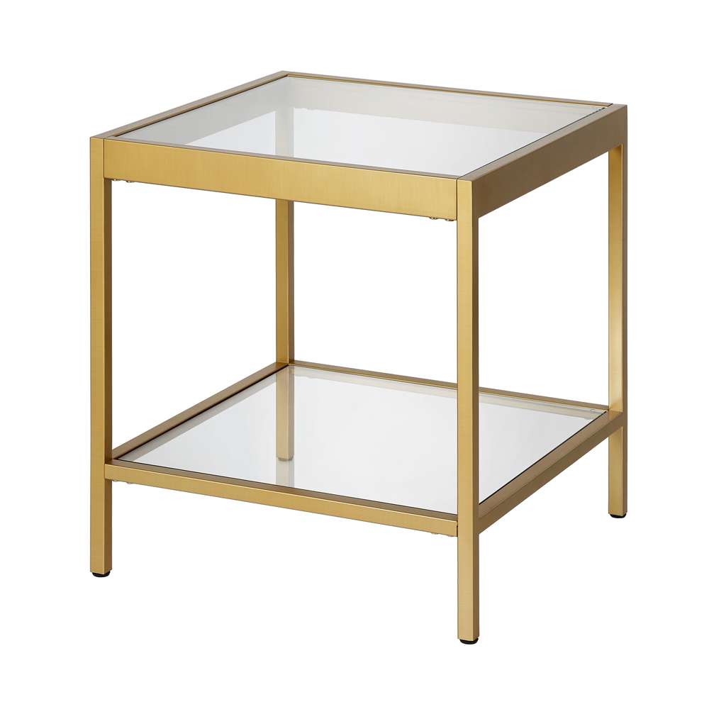 Hudson & Canal - Alexis 20in Wide Square Side Table in Brass - ST0381 veiw 4