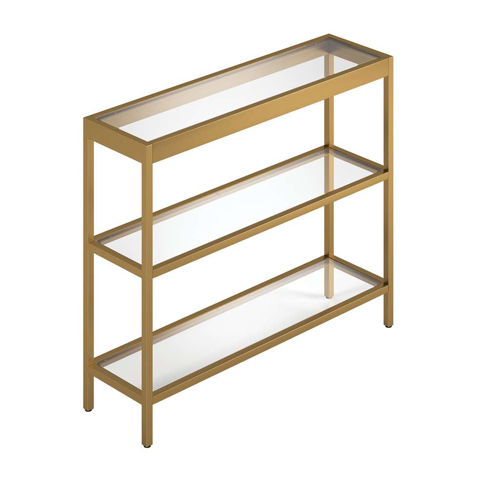 Hudson & Canal - Alexis 36in Wide Rectangular Console Table in Brass - AT0236 veiw 1
