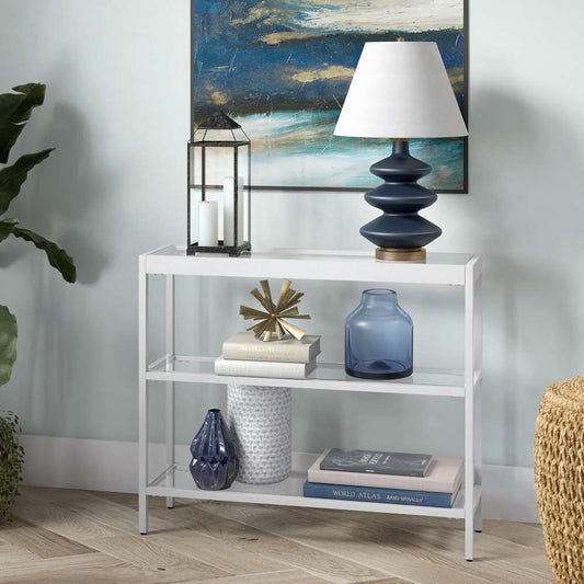 Hudson & Canal - Alexis 36in Wide Rectangular Console Table in White - AT0868 veiw 2