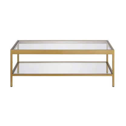 Hudson & Canal - Alexis 45in Wide Rectangular Coffee Table in Brass - CT0380 veiw 3