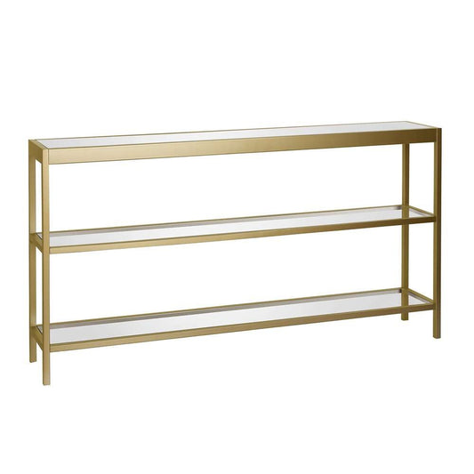 Hudson & Canal - Alexis 55in Wide Rectangular Console Table in Brass - AT0234 veiw 1