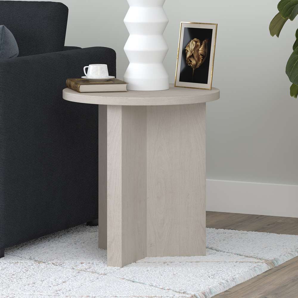 Hudson & Canal - Anders 20in Wide Round Side Table in Alder White - ST1927 veiw 2