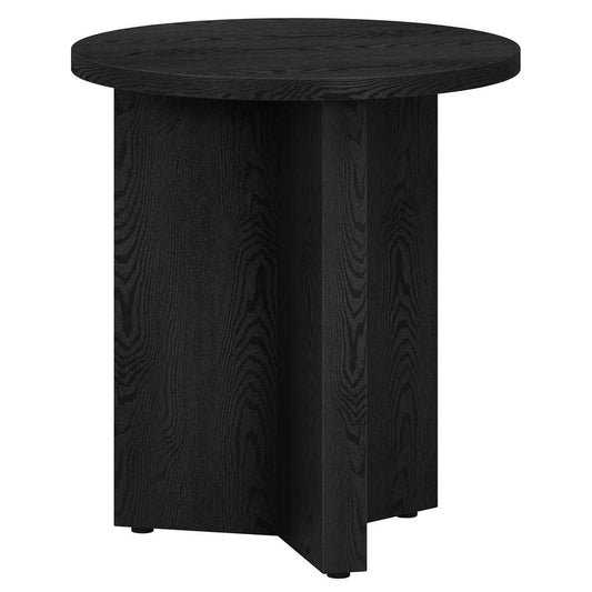 Hudson & Canal - Anders 20in Wide Round Side Table in Black Grain - ST1925 veiw 1
