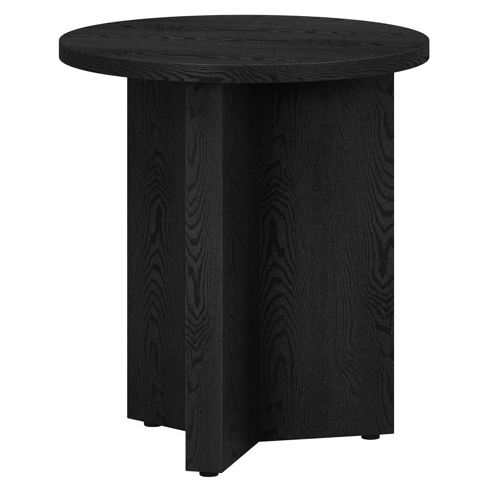 Hudson & Canal - Anders 20in Wide Round Side Table in Black Grain - ST1925 veiw 4