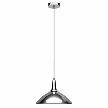 Hudson & Canal - Barton 14in Wide Pendant with Metal Shade in Polished Nickel/Polished Nickel - PD0763 veiw 1