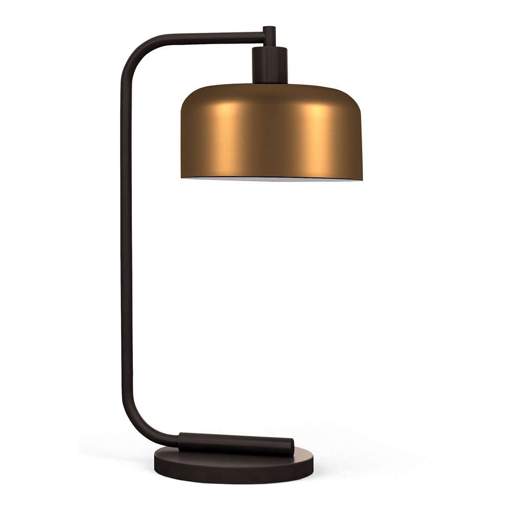 Hudson & Canal - Cadmus 20.5in Tall Table Lamp with Metal Shade in Blackened Bronze/Brass/Brass - TL0099 veiw 1