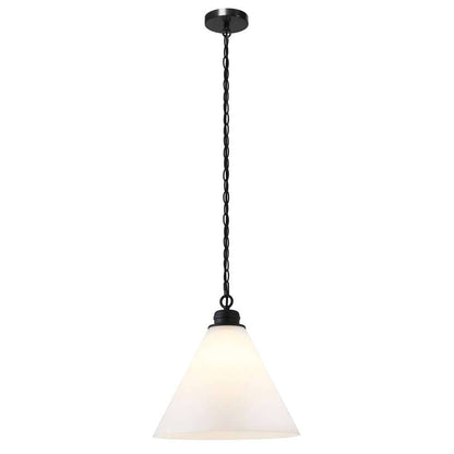 Hudson & Canal - Canto 15.88in Wide Pendant with Glass Shade in Blackened Bronze/White Milk - PD1463 veiw 3