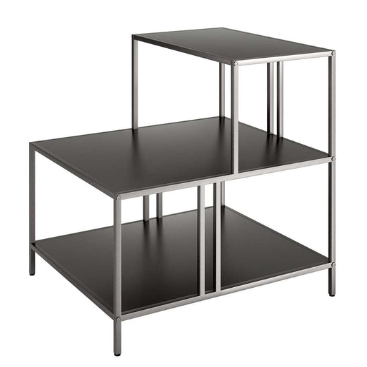 Hudson & Canal - Cortland 20in Wide Rectangular Side Table in Gunmetal Gray - ST1004 veiw 1