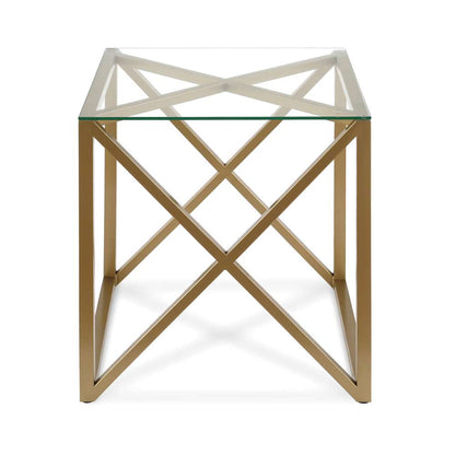 Hudson & Canal - Dixon 20in Wide Square Side Table in Brass - ST0102 veiw 4