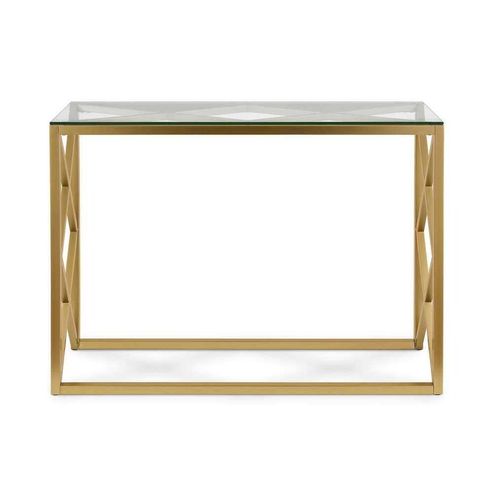 Hudson & Canal - Dixon 42in Wide Rectangular Console Table in Brass - AT0114 veiw 3