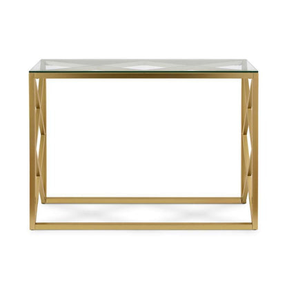 Hudson & Canal - Dixon 42in Wide Rectangular Console Table in Brass - AT0114 veiw 3