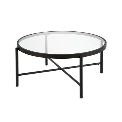 Hudson & Canal - Duxbury 36in Wide Round Coffee Table in Blackened Bronze - CT0197 veiw 3
