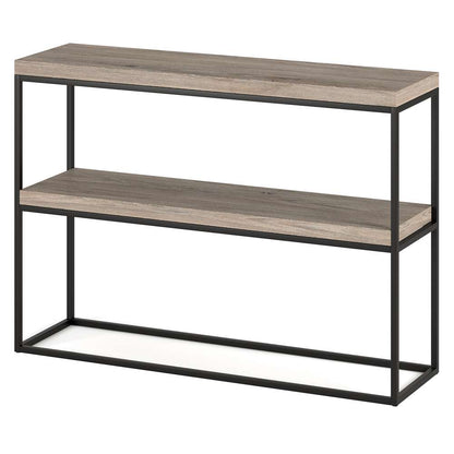 Hudson & Canal - Edmund 42in Wide Rectangular Console Table in Antiqued Gray Oak - AT1350 veiw 4